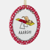 AARGH! Funny verängstigt Hund Agility Teter Keramik Ornament (Rechts)