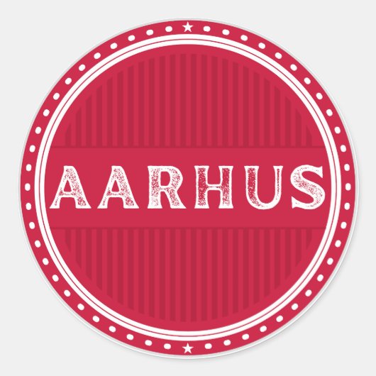 Aarhus City Pride Emblem – Danish Identity Runder Aufkleber (Vorderseite)
