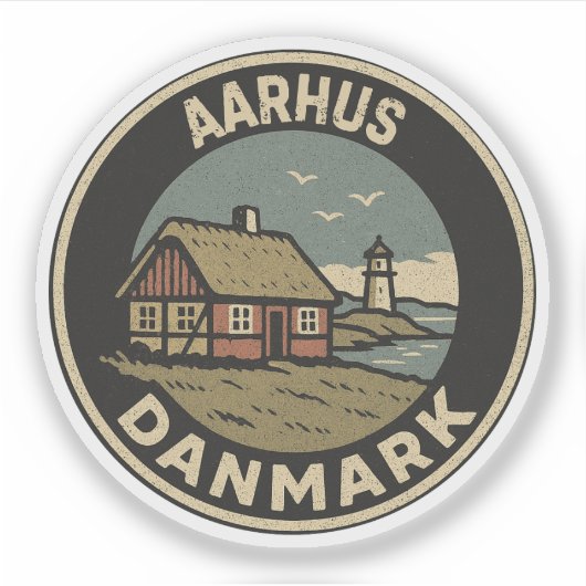 Aarhus, Dänemark Aufkleber (Vorderseite)