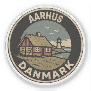 Aarhus, Dänemark Danmark  Aufkleber