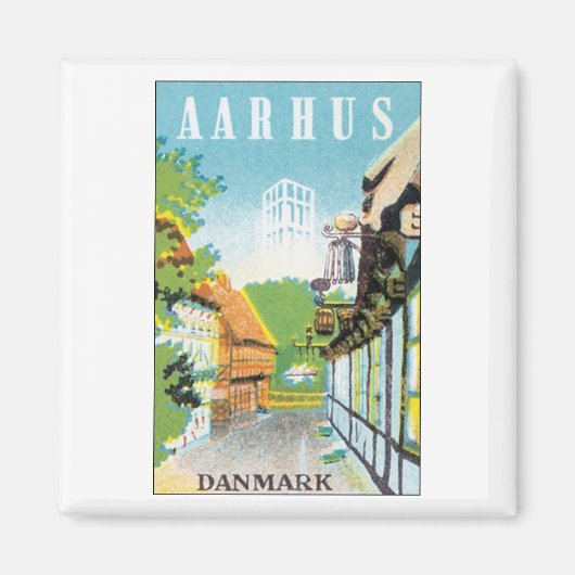 AARHUS, Dänemark Magnet (Vorne)