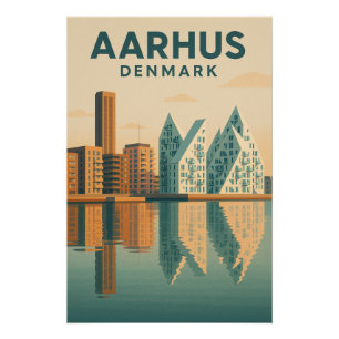 AARHUS — DÄNEMARK Reise Kunst 2026 Poster
