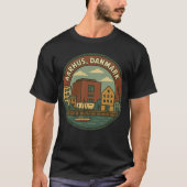 Aarhus Dänemark Stadtansicht T-Shirt (Vorderseite)