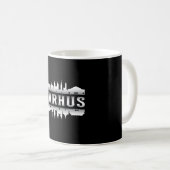 Aarhus Denmark City Skyline Cityscape Funny Gift Kaffeetasse (VorderseiteRechts)