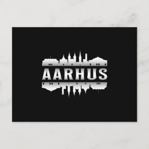 Aarhus Denmark City Skyline Cityscape Funny Gift Postkarte