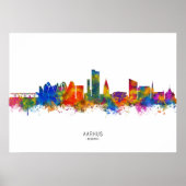 Aarhus Denmark Skyline Poster (Vorne)