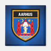 Aarhus Flag Magnet (Vorne)