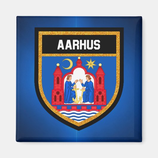 Aarhus Flag Magnet (Vorne)
