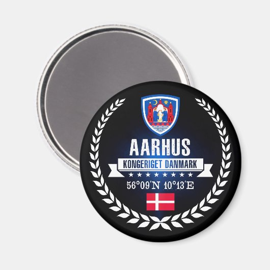 Aarhus Magnet (Vorderseite/Rückseite)