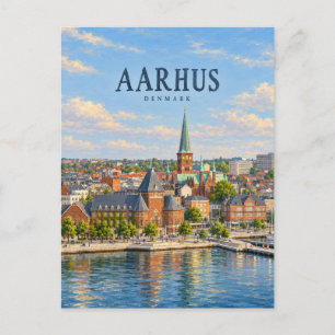 Aarhus Malerische Reise Kunst Postkarte