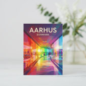 Aarhus Regenbogen-Panorama Dänemark Postkarte (Stehend Vorderseite)