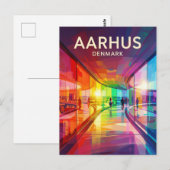 Aarhus Regenbogen-Panorama Dänemark Postkarte (Vorne/Hinten)