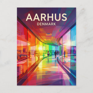 Aarhus Regenbogen-Panorama Dänemark Postkarte