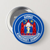 Aarhus Round Emblem Button (Vorne & Hinten)
