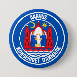 Aarhus Round Emblem Button