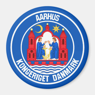 Aarhus Round Emblem Magnet