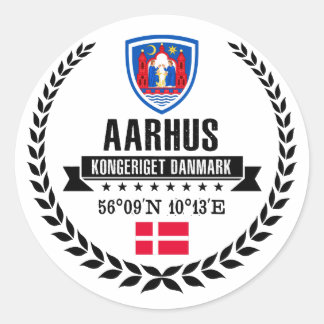 Aarhus Runder Aufkleber