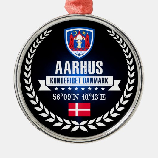 Aarhus Silbernes Ornament (Vorne)