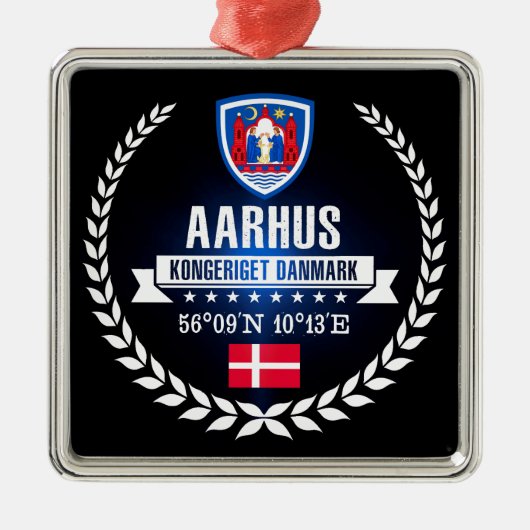 Aarhus Silbernes Ornament (Vorne)