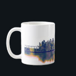 Aarhus Skyline Kaffeetasse<br><div class="desc">Dark Blue Skyline von Aarhus Stadt Dänemark</div>