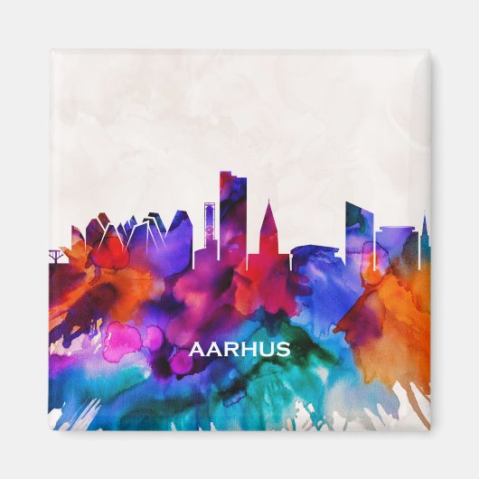 Aarhus Skyline Magnet (Vorne)