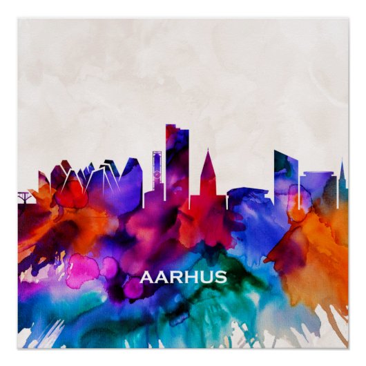Aarhus Skyline Poster (Vorderseite)