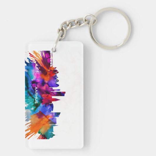 Aarhus Skyline Schlüsselanhänger (Rückseite)