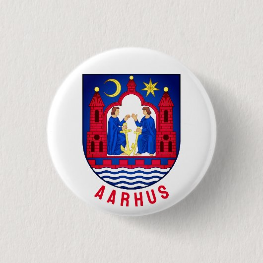 Aarhus-Wappen - DÄNEMARK Button (Vorderseite)