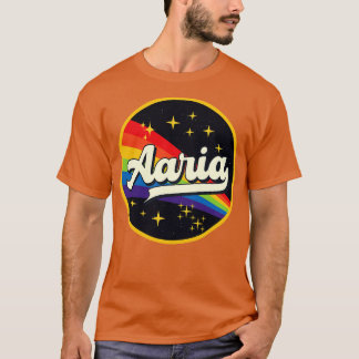 Aaria Regenbogen im Weltraum im Vintage-Stil T-Shirt