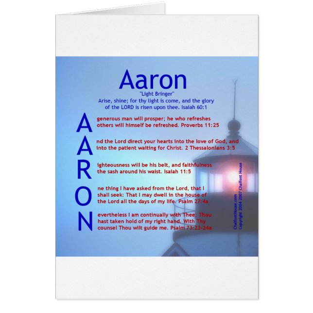 Aaron Acrostic (Vorne)