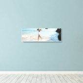 Aaron am Strand Leinwanddruck (Insitu (Holzboden))