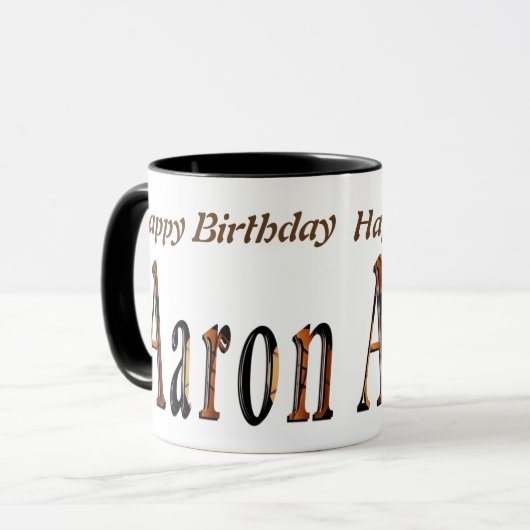 "Aaron and the Game of Glory" Sein Name Tasse (Vorderseite Links)