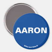 AARON Blue Magnet (Vorderseite/Rückseite)