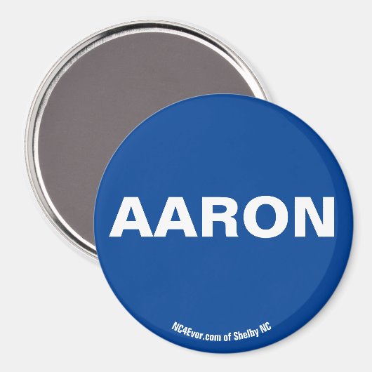 AARON Blue Magnet (Vorderseite/Rückseite)