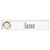 Aaron Boys Name Logo, Namensplakette (Vorderseite)