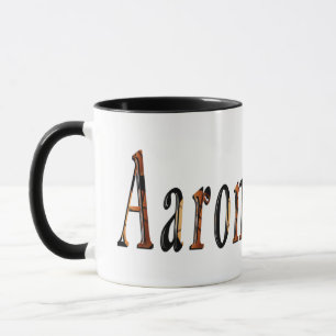 Aaron Boys Name Logo, Tasse