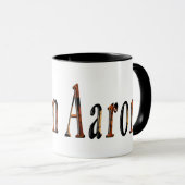 Aaron Boys Name Logo, Tasse (VorderseiteRechts)