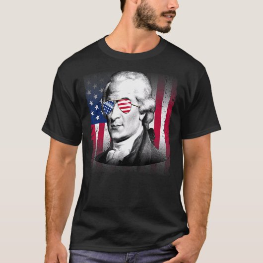 Aaron Burr USA Flag Patriotic American Flag 4. T-Shirt (Vorderseite)