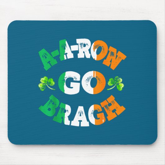 Aaron Erin Go Bragh Shamrock St Patricks Day Mousepad (Vorne)