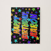 "AARON" First Name, Fun "HAPPY BIRTHDAY" Puzzle (Vertikal)