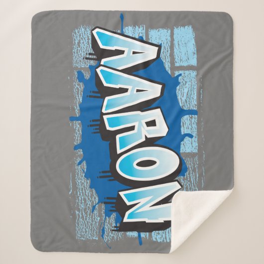 Aaron Ihr Graffiti Name Backstein Wand Sie Sherpadecke (Vorderseite)