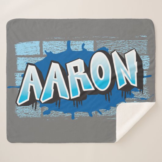 Aaron Ihr Graffiti Name Backstein Wand Sie Sherpadecke (Vorderseite (Horizontal))