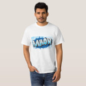 Aaron Ihr Graffiti Name Backstein Wand T-S T-Shirt (Vorne ganz)