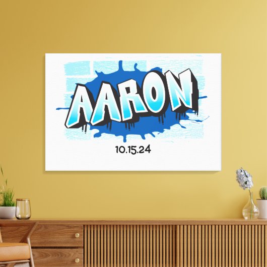 Aaron Ihr Graffiti Name Brick Wall Schild an Bord (Insitu (Wohnzimmer))