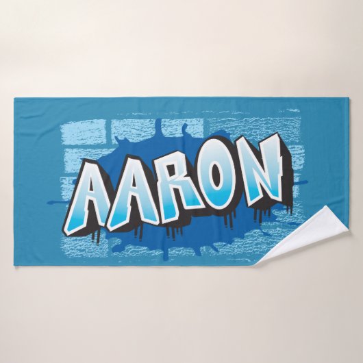 Aaron Ihr Name Graffiti Bath Beach Handtuch Badehandtuch (Badehandtuch)