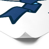 Aaron-Jungs-Name bedeutet blaugrünes Wappen-Poster Poster (Ecke)