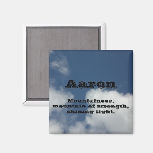 Aaron Magnet (Vorderseite/Rückseite)