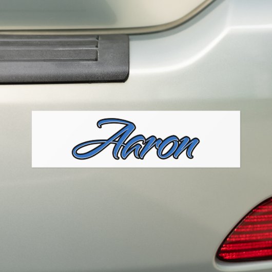Aaron Name blue Aufkleber Sticker Autoaufkleber (Auf Auto)