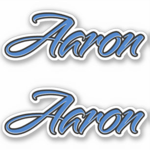 Aaron Name blue Aufkleber Sticker Stickerset
