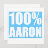 Aaron Name Einladung (Vorne/Hinten)